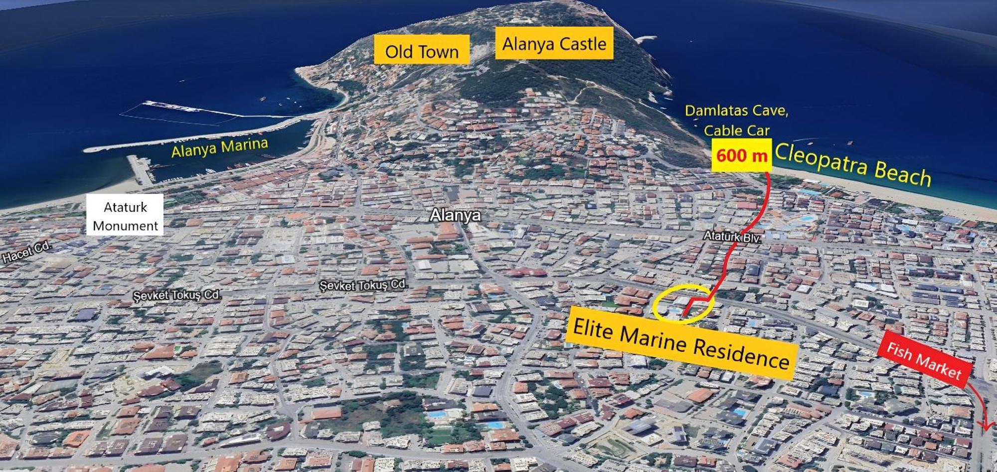Elite Marine Residence - Cleopatra, Center Αλάνια Εξωτερικό φωτογραφία